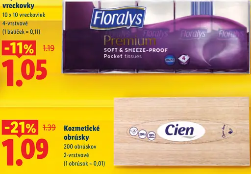 Floraly’s Premium papierové vreckovky, 4-vrstvové