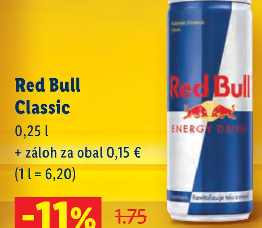 Red Bull Classic energetický nápoj