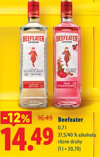 Beefeater Gin rôzne druhy