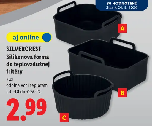Silikónová forma do teplovzdušnej fritézy SilverCrest – variant A