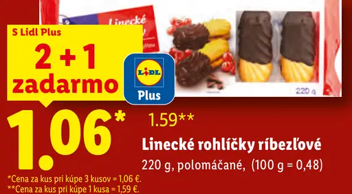 Linecké rohlíčky ríbezľové
