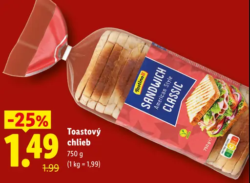 Tastino Toastový chlieb