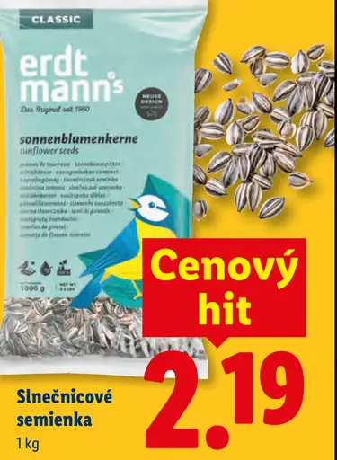 Erdtmann's Slnečnicové semienka