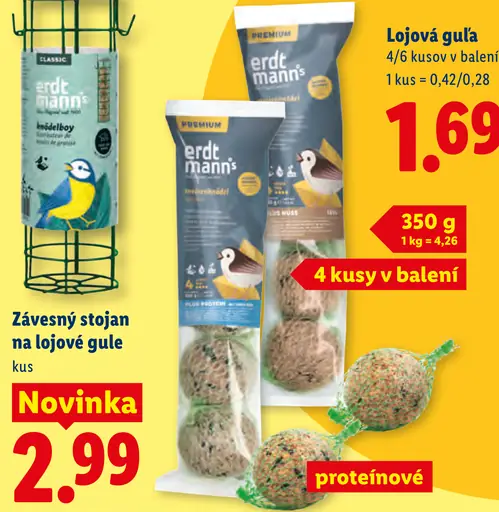 Erdtmann's lojová guľa, 4 kusy v balení