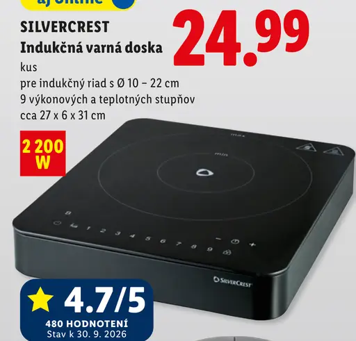 Silvercrest Indukčná varná doska