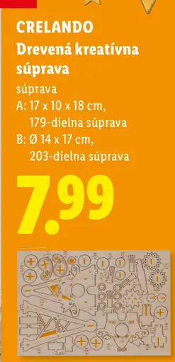 Crelando Drevená kreatívna súprava – variant A, veterný mlyn