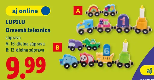 Lupilu Drevená železnica – súprava A
