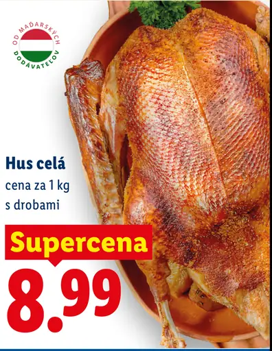 Hus celá s drobami
