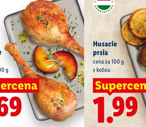 Husacie prsia s kožou