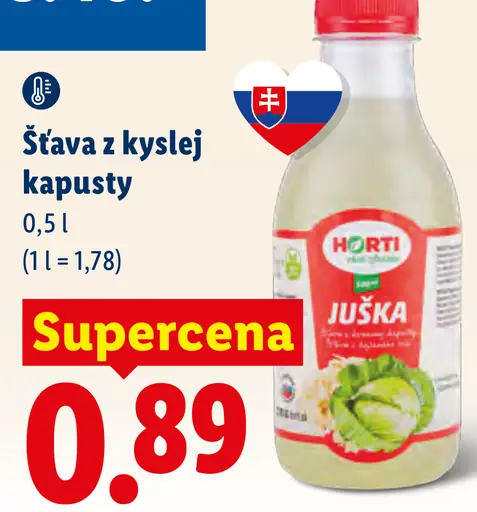 Horti Juška šťava z kyslej kapusty