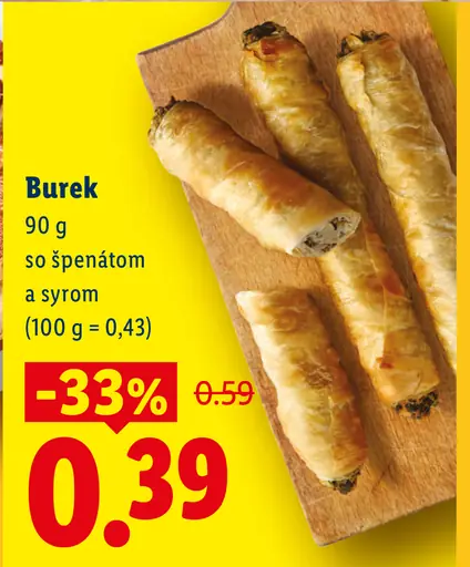 Burek so špenátom a syrom