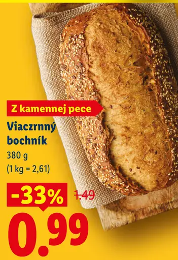Viaczrnný bochník z kamennej pece
