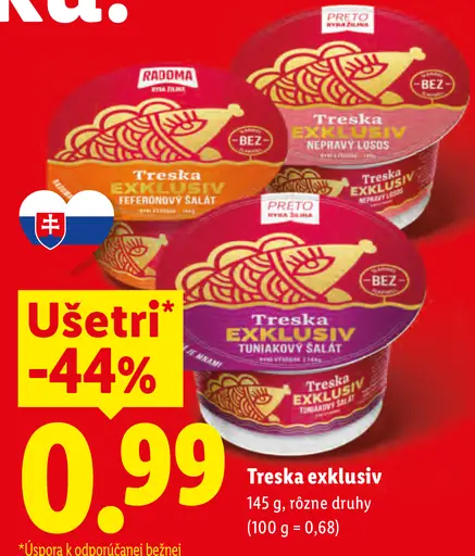 Treska exklusiv tuniakový šalát