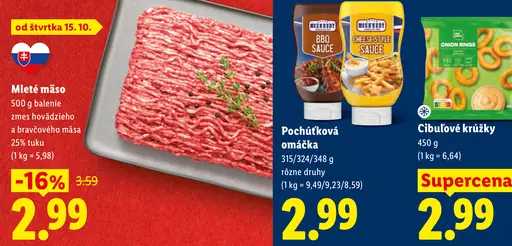Mleté mäso zo zmesi bravčového a hovädzieho mäsa