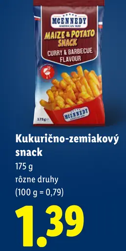 Mcennedy kukurično-zemiakový snack