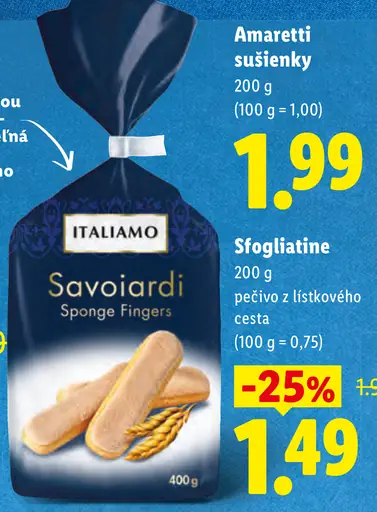 Italiamo dlhé piškóty