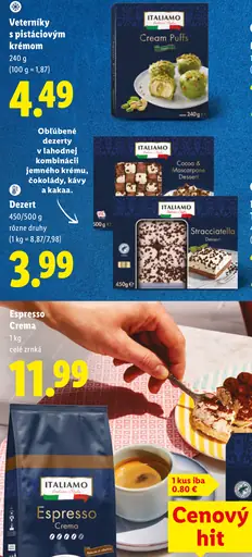 Italiamo profiteroles a tiramisu dezert