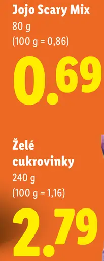 Jojo Scary Mix želé cukrovinky