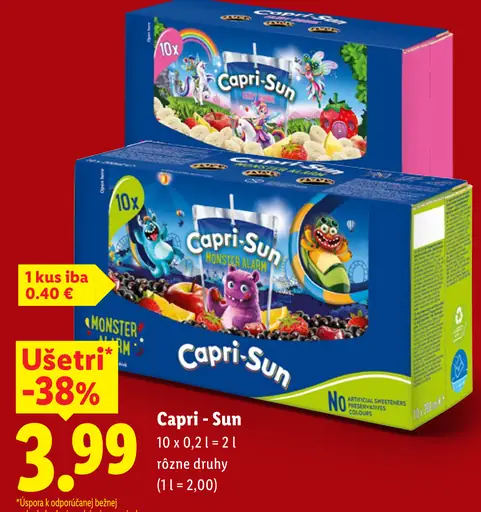 Capri-Sun, rôzne druhy