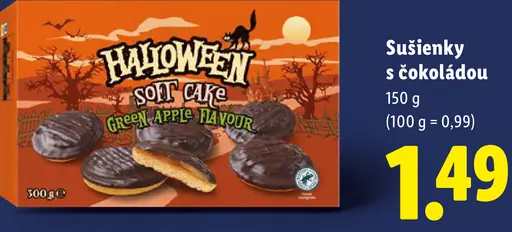 Halloween sušienky s čokoládou