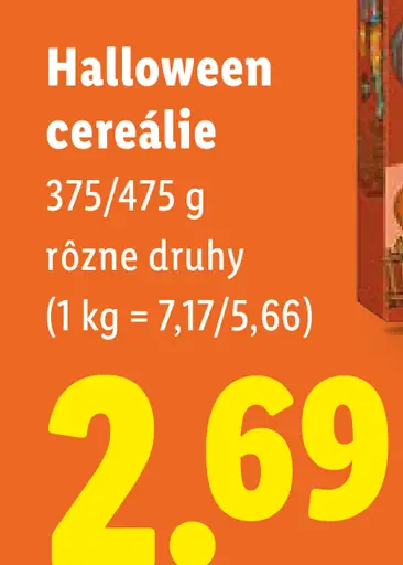 Halloween cereálie – rôzne druhy