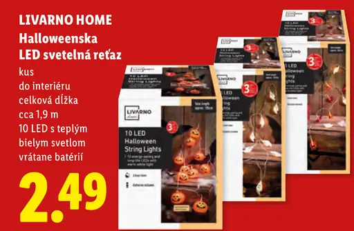 Livarno Home Halloweenska LED reťaz