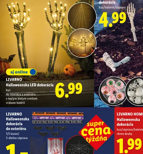 LIVARNO Halloweenska LED dekorácia