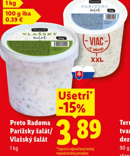 Preto Radoma Parížsky šalát, Vlašský šalát