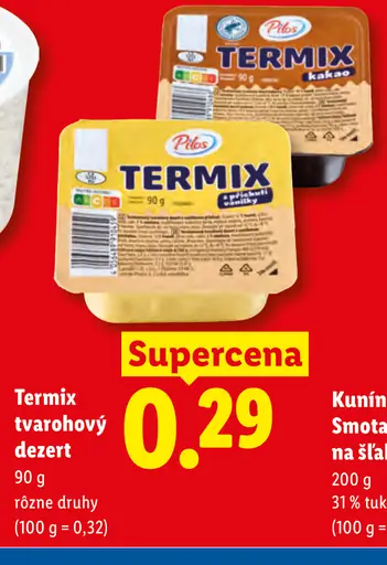 Termix Tvarohový dezert rôzne druhy