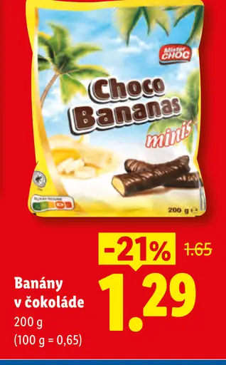 Banány v čokoláde mini