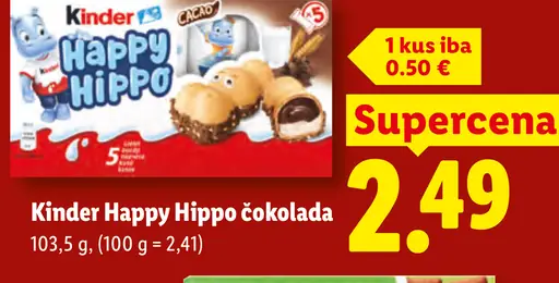 Kinder Happy Hippo oriešková/čokoládová