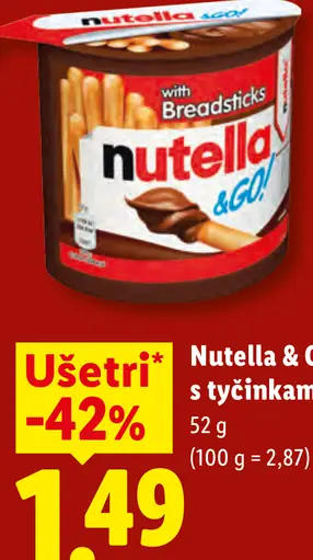 Nutella & Go! s tyčinkami