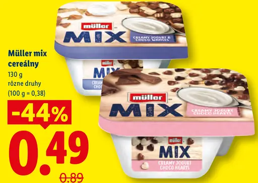 Müller jogurt Mix rôzne druhy