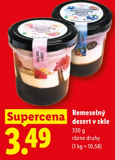 Remeselný dezert v skle – rôzne druhy