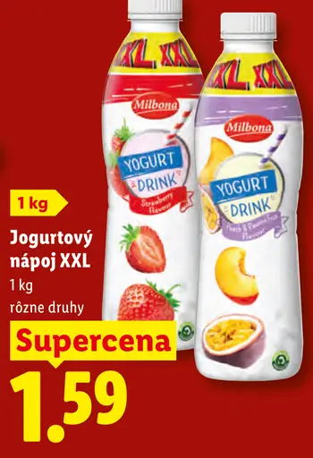 Milbona jogurtový nápoj XXL – rôzne druhy