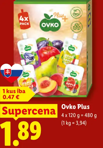 Ovko Plus ovocné kapsičky