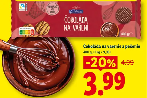 Belbake Čokoláda na varenie a pečenie