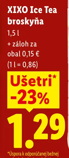 XIXO Ice Tea broskyňa