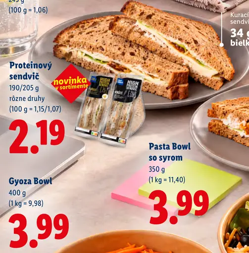 Proteinový sendvič – rôzne druhy