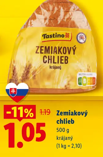 Tastino Zemiakový chlieb