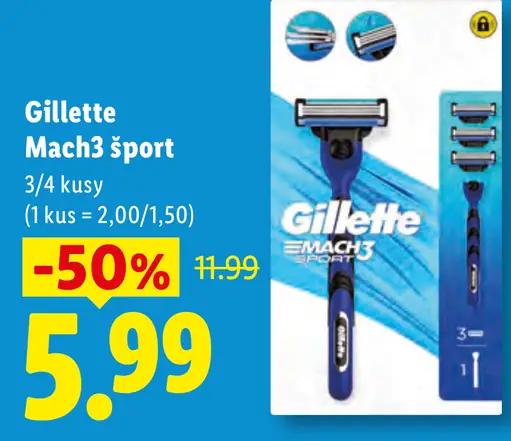 Gillette Mach3 Sport holiace strojčeky