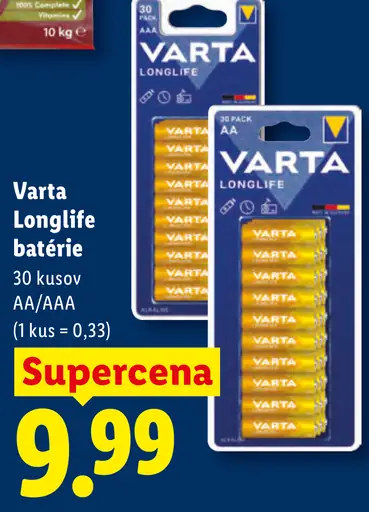 Varta Longlife batérie AA/AAA