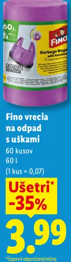 Fino vrecia na odpad s uškami 60 l