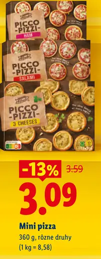 Trattoria Alfredo mini pizza – šunka, saláma, 3 syry