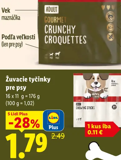Max's World Gourmet Crunchy Croquettes Adult – Fresh Beef & Potatoes, granule pre psy