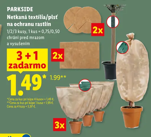 Parkside textília na ochranu rastlín L/XL/XXL