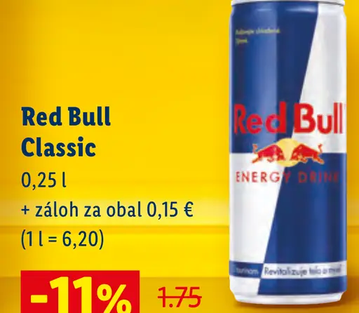 Red Bull Classic energetický nápoj