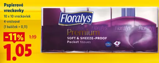 Floralys Premium papierové vreckovky