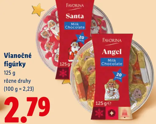 Favorina vianočné čokoládové figúrky