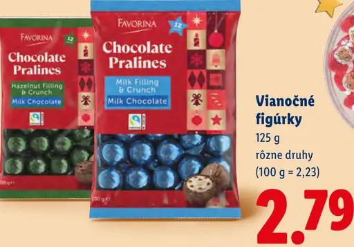 Favorina Plnené čokoládové pralinky